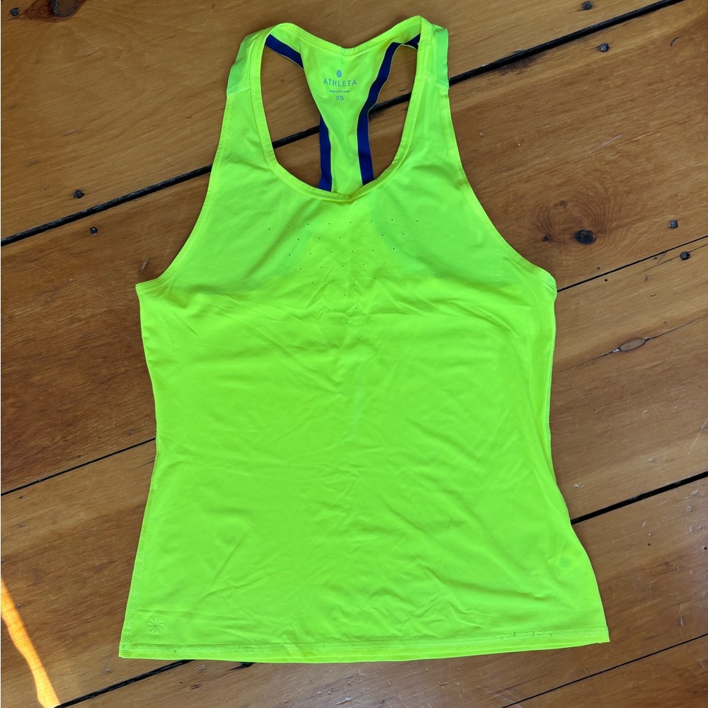 Athleta Neon Lime Racerback Performance Tank
